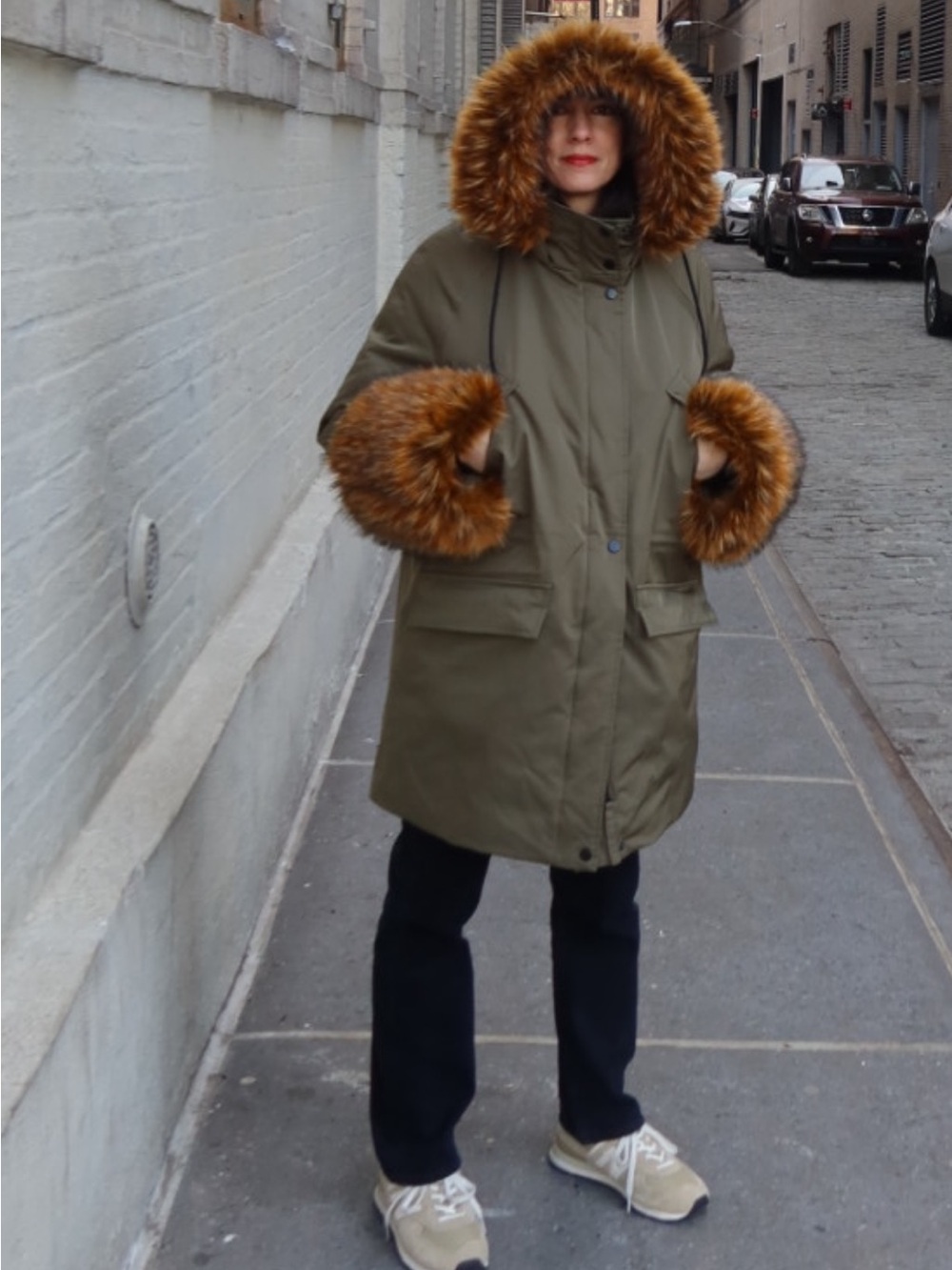 Rachel Comey fur trim coat